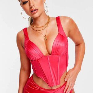 LUXE Satin Corset Tank Top Size 6